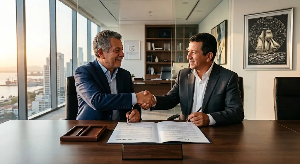 dos hombres cerrando un negocio