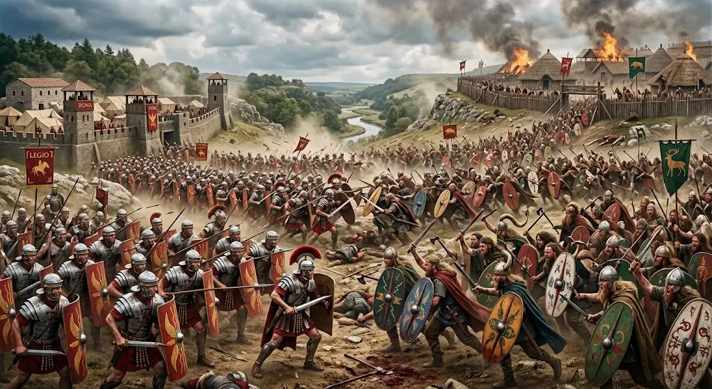 guerra entre 2 pueblos de la antiguedad
